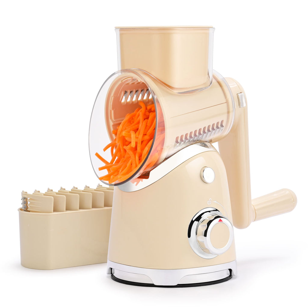 SUSTEAS New Rotary Cheese Grater & Vegetable Shredder