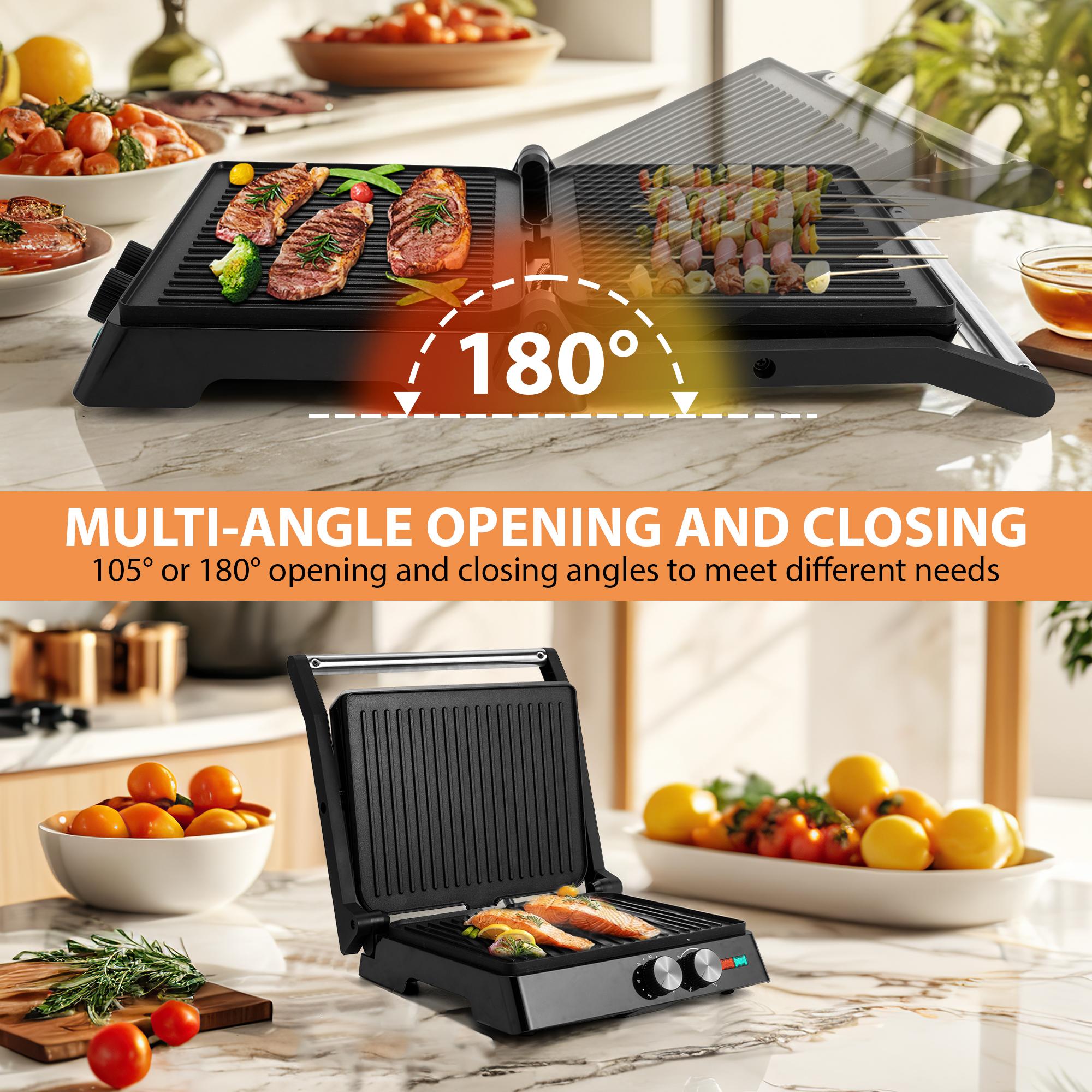 SUSTEAS Temperature Control Electric Grill for Perfect Grilling