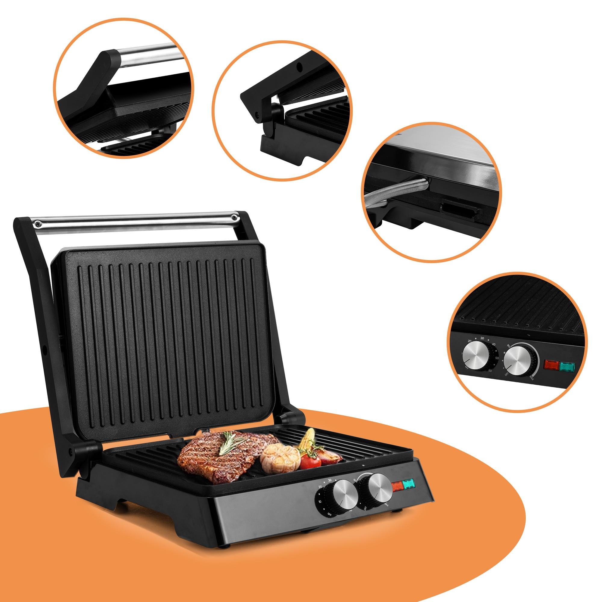 SUSTEAS Temperature Control Electric Grill for Perfect Grilling