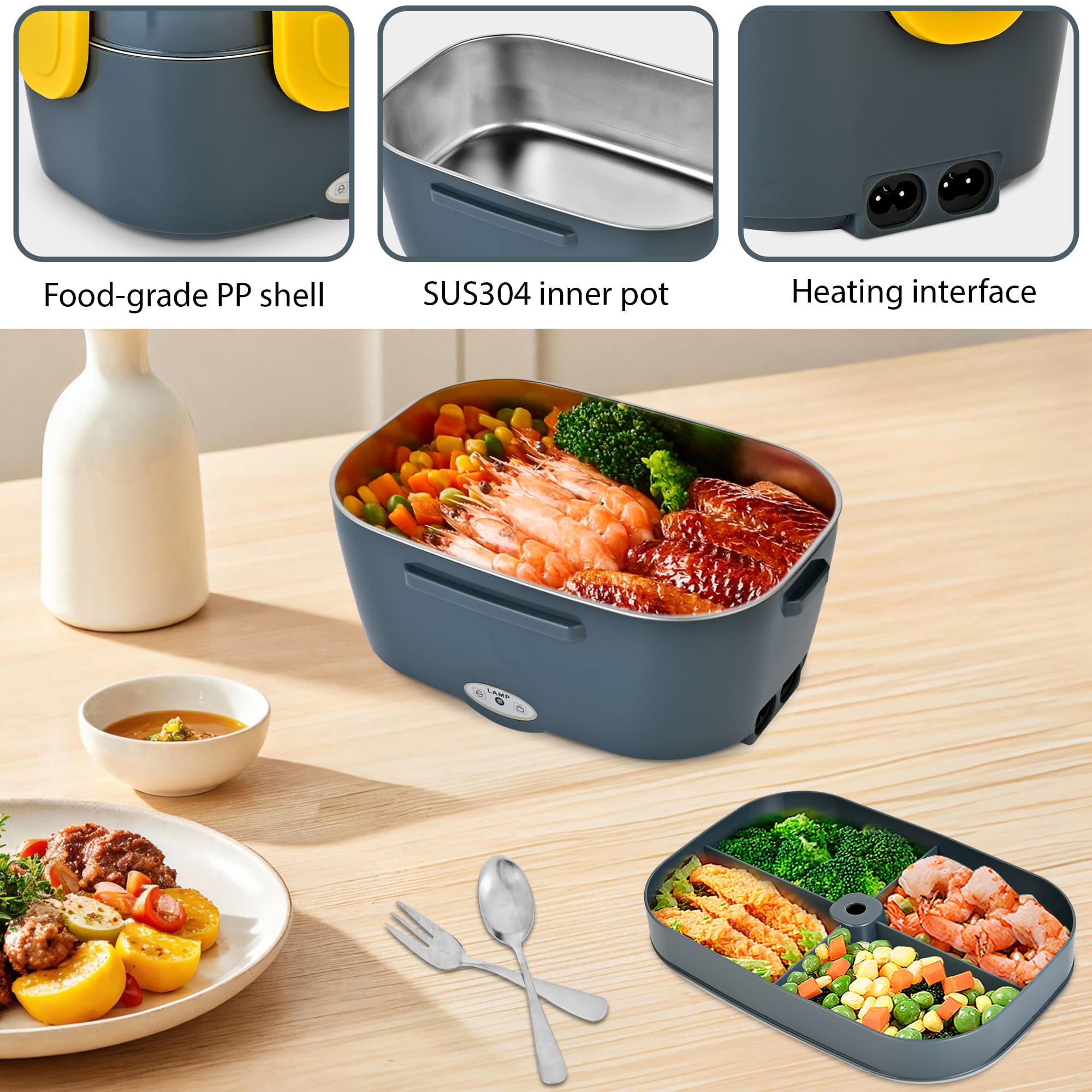 SUSTEAS Portable Electric Lunch Box