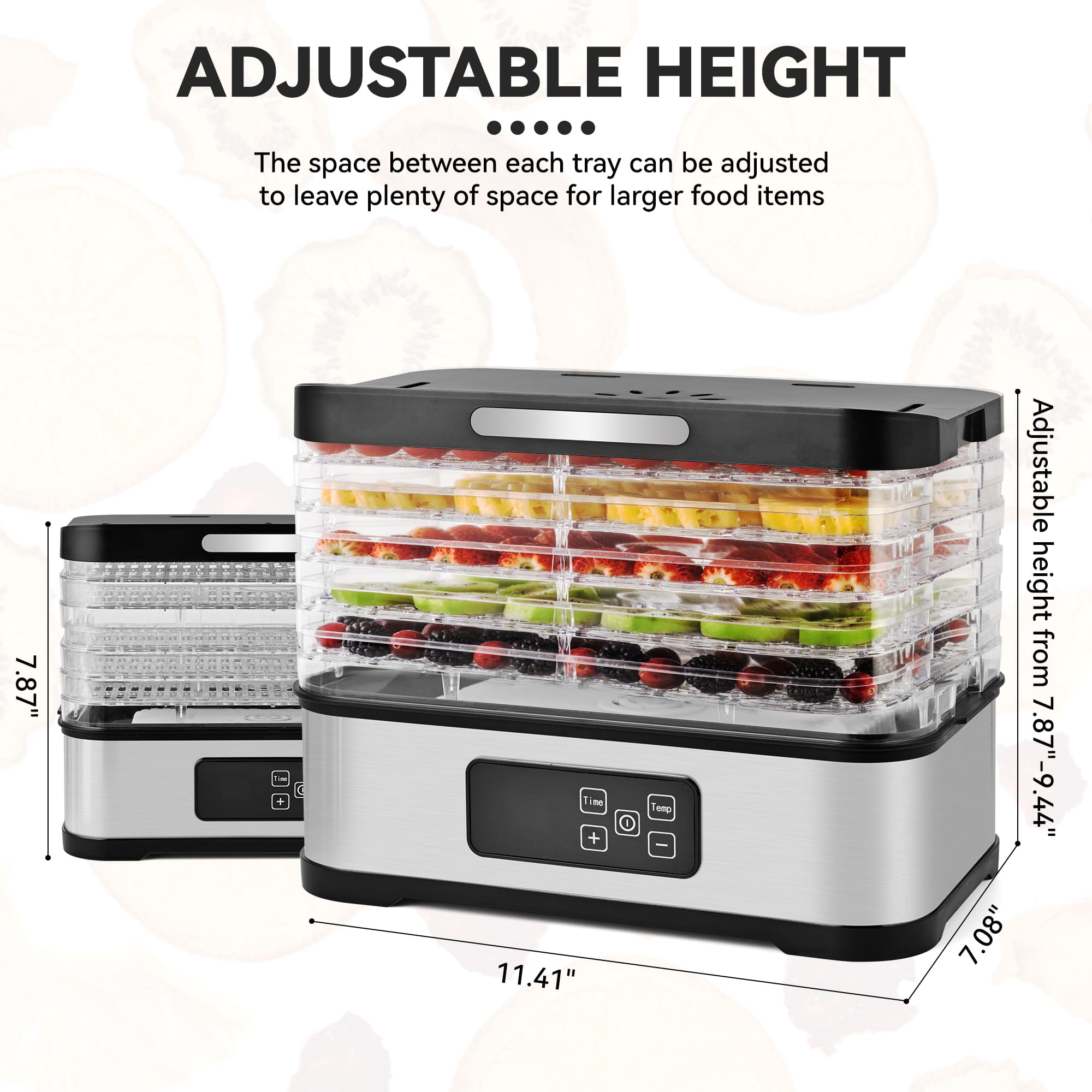 SUSTEAS Food Dehydrator, 5 Trays, Adjustable Temperature