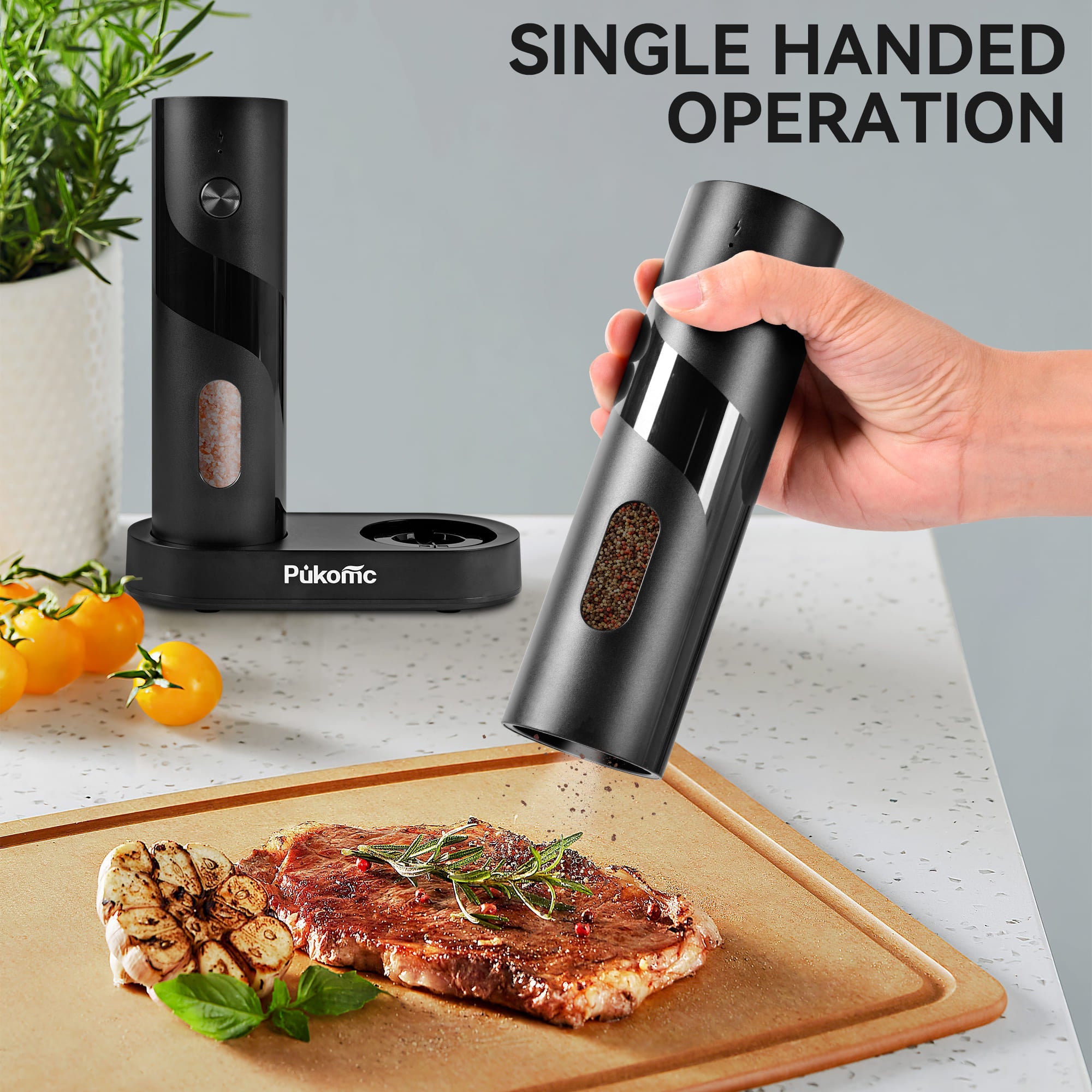 SUSTEAS Electric Salt and Pepper Grinder