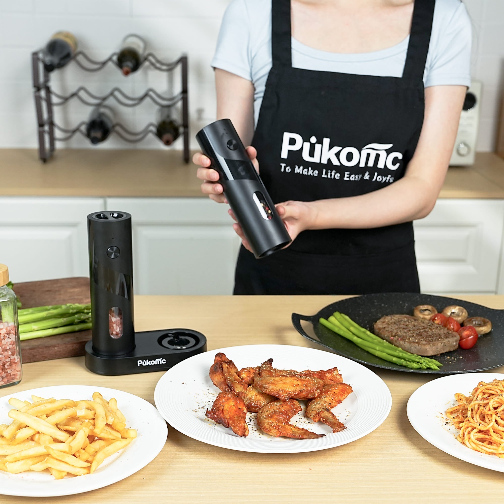 SUSTEAS Electric Salt and Pepper Grinder