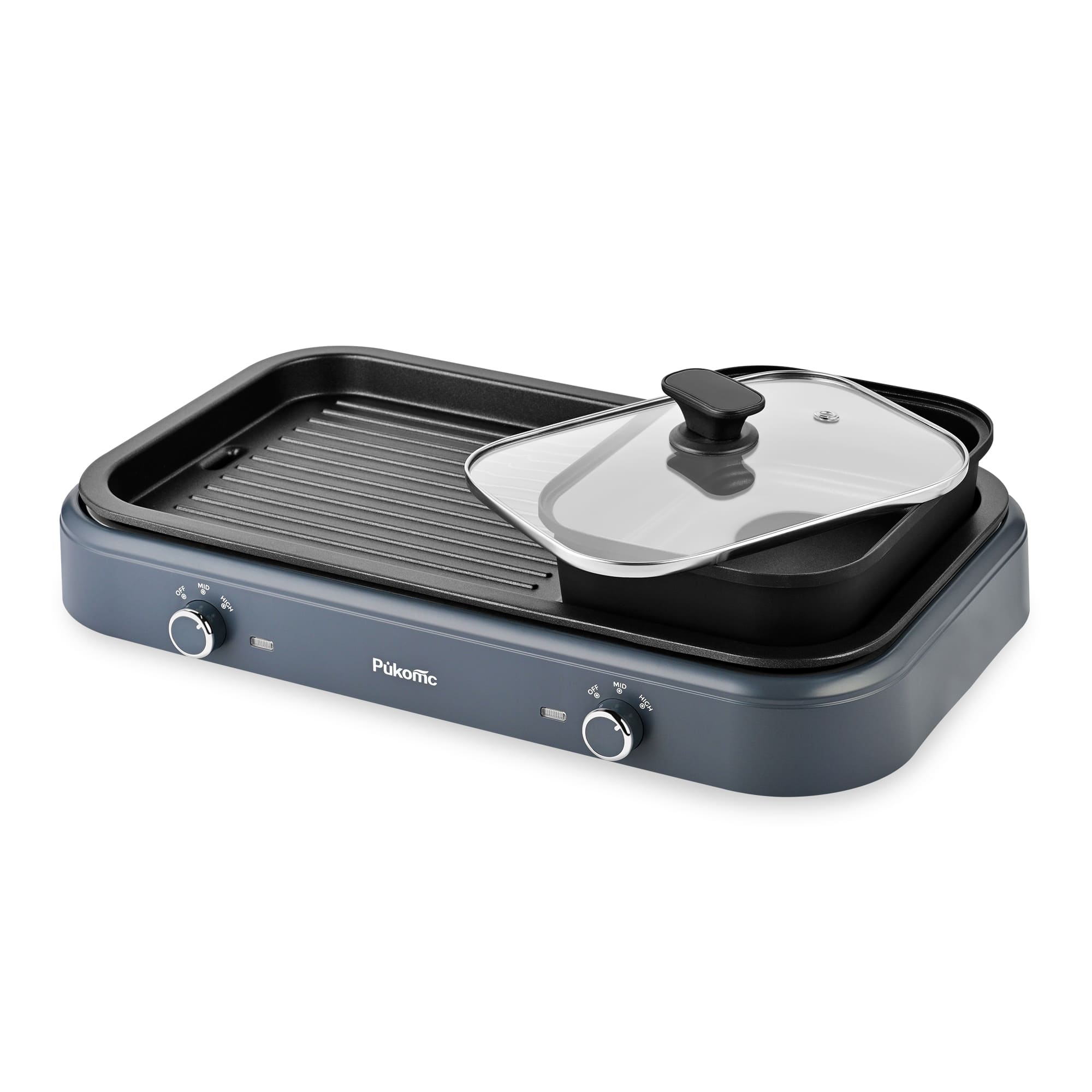 SUSTEAS Electric Grill,1500W Temperature Control, Gray Color