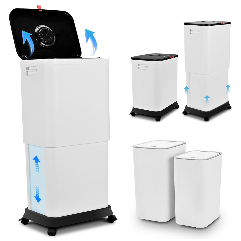 SUSTEAS Telescopic Kitchen Trash Can for Kitchen