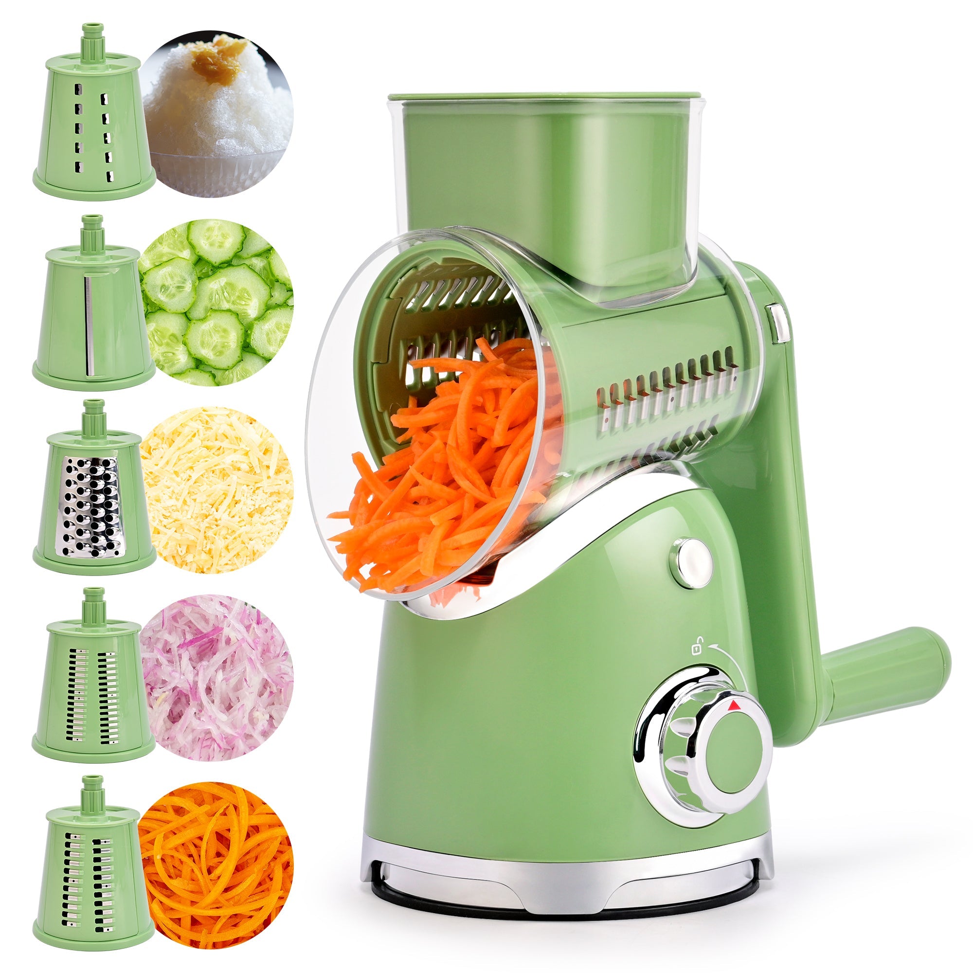 SUSTEAS New Rotary Cheese Grater & Vegetable Shredder