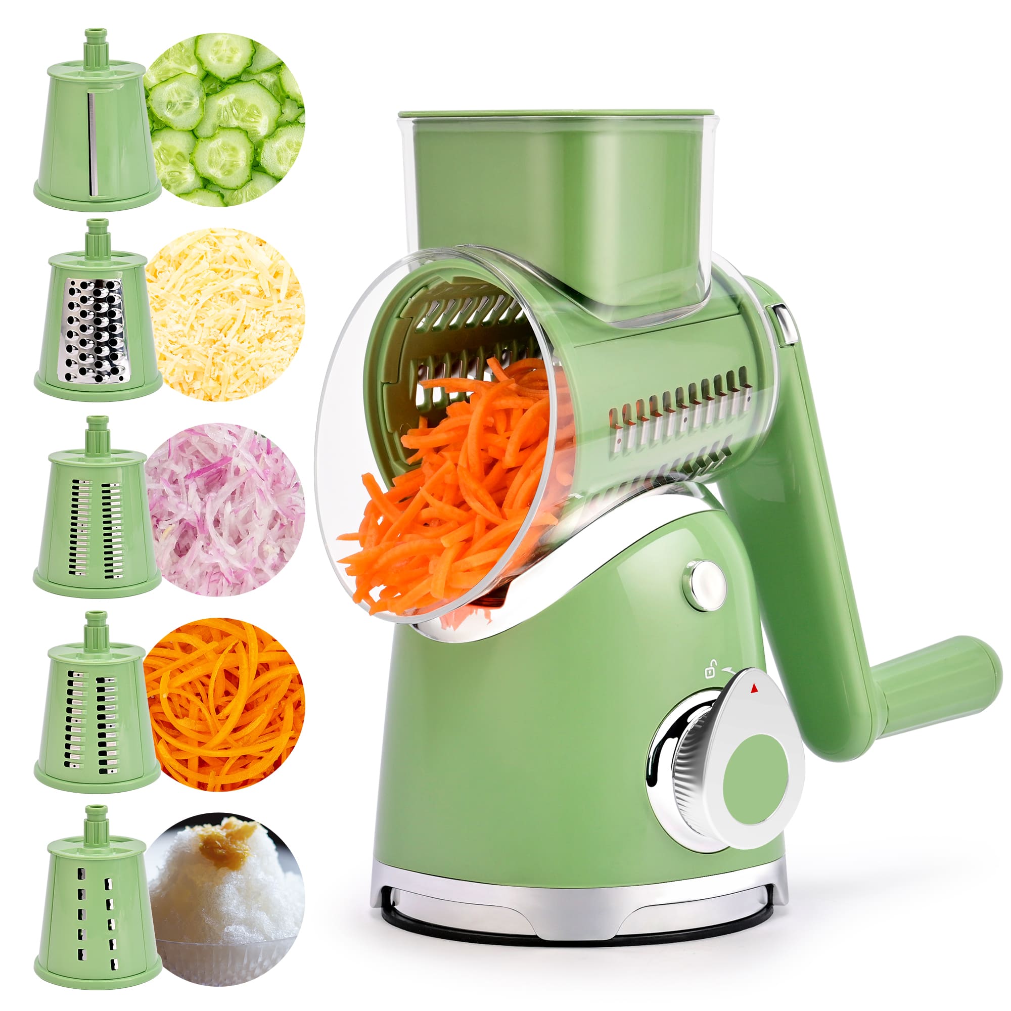 Kitchen Salad Series Essentials: Grater Machine and Salad Spinner for home