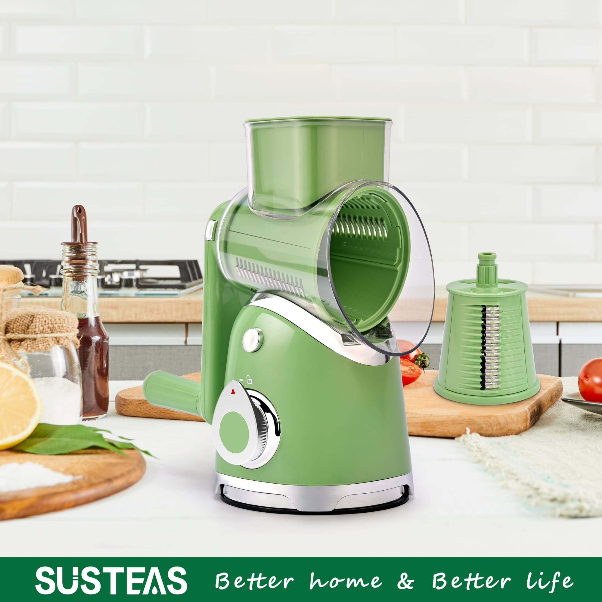 Kitchen Salad Series Essentials: Grater Machine and Salad Spinner for home