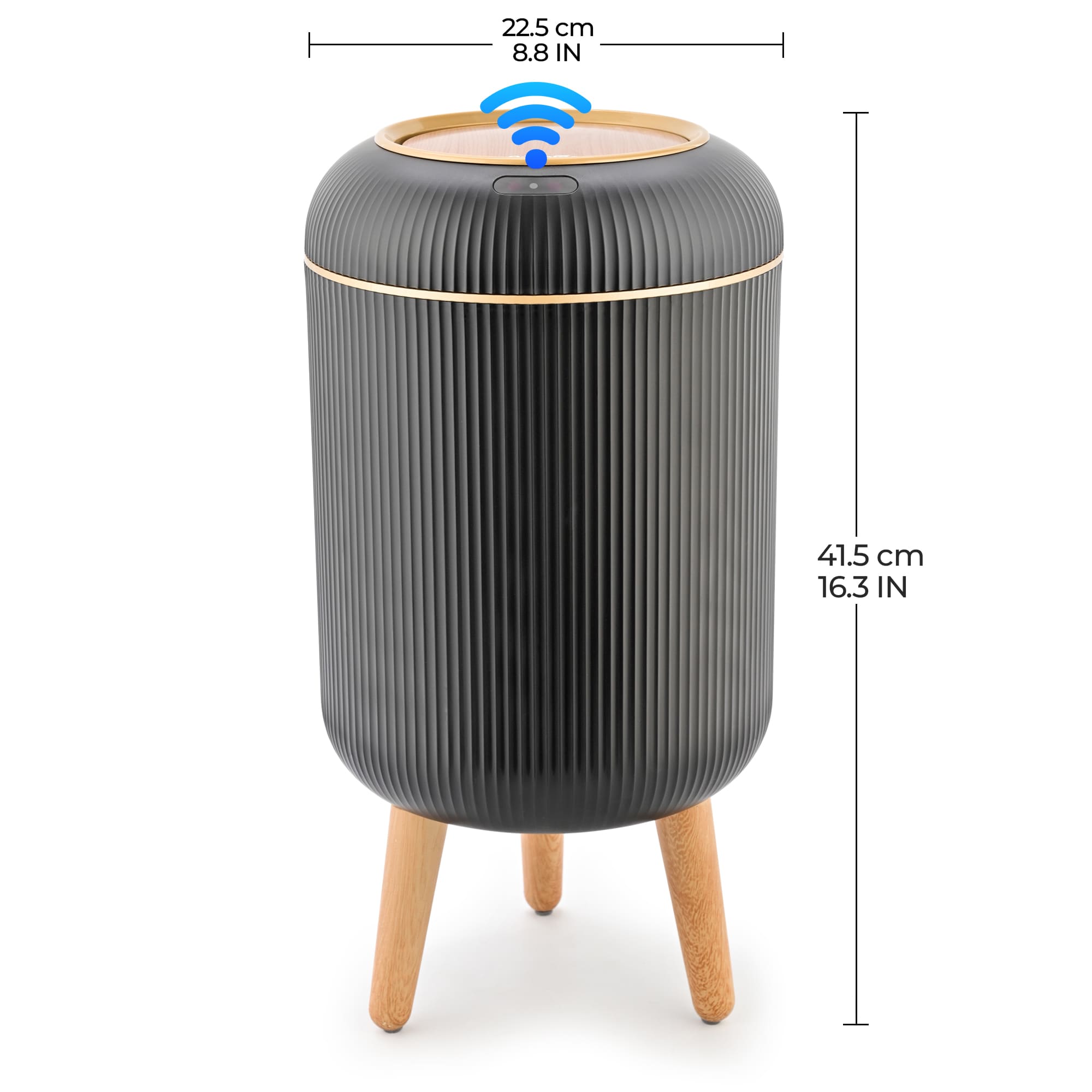 SUSTEAS Smart Sensor Trash Can for Small Kitchen and Bathroom, 10 Liters Capacity