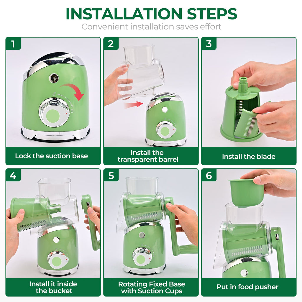 Kitchen Salad Series Essentials: Grater Machine and Salad Spinner for home