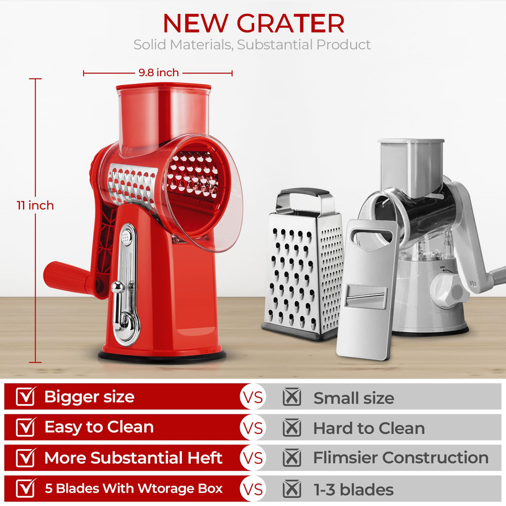 SUSTEAS Vegetable Slicer and Grater for Kitchen