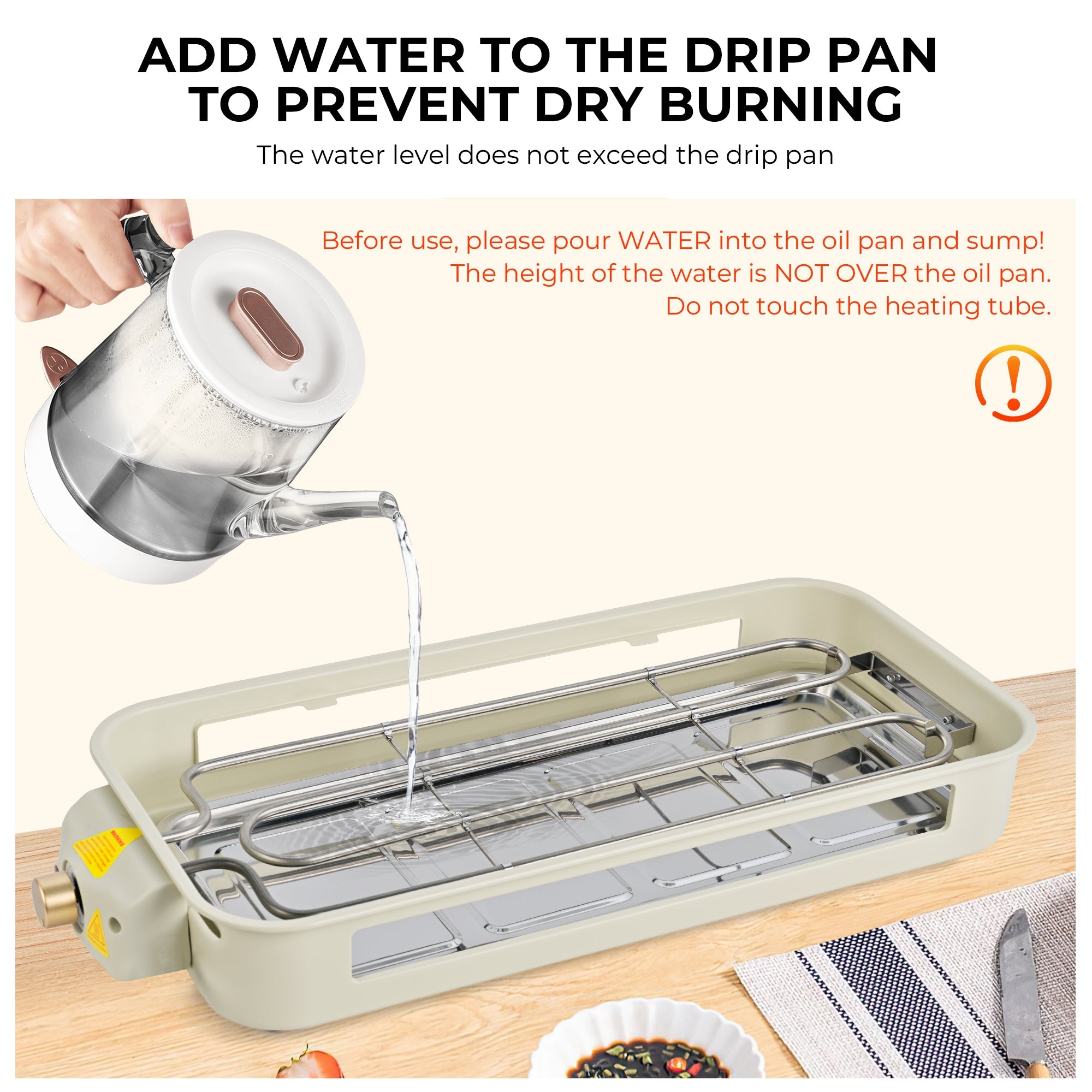 SUSTEAS Smokeless Indoor Electric Grill with Removable Extra-Large Plate