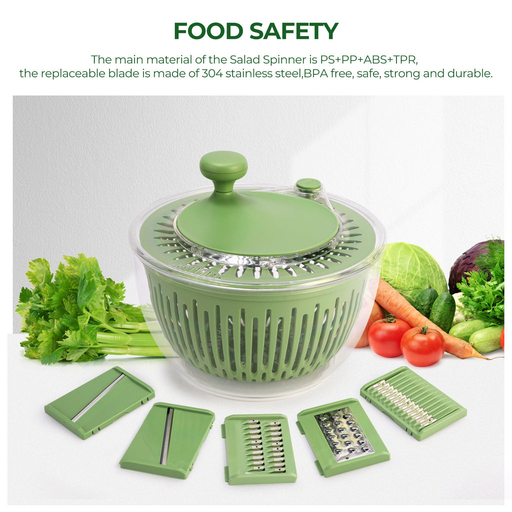 SUSTEAS 5-in-1 Salad Spinner with Chopper & Colander