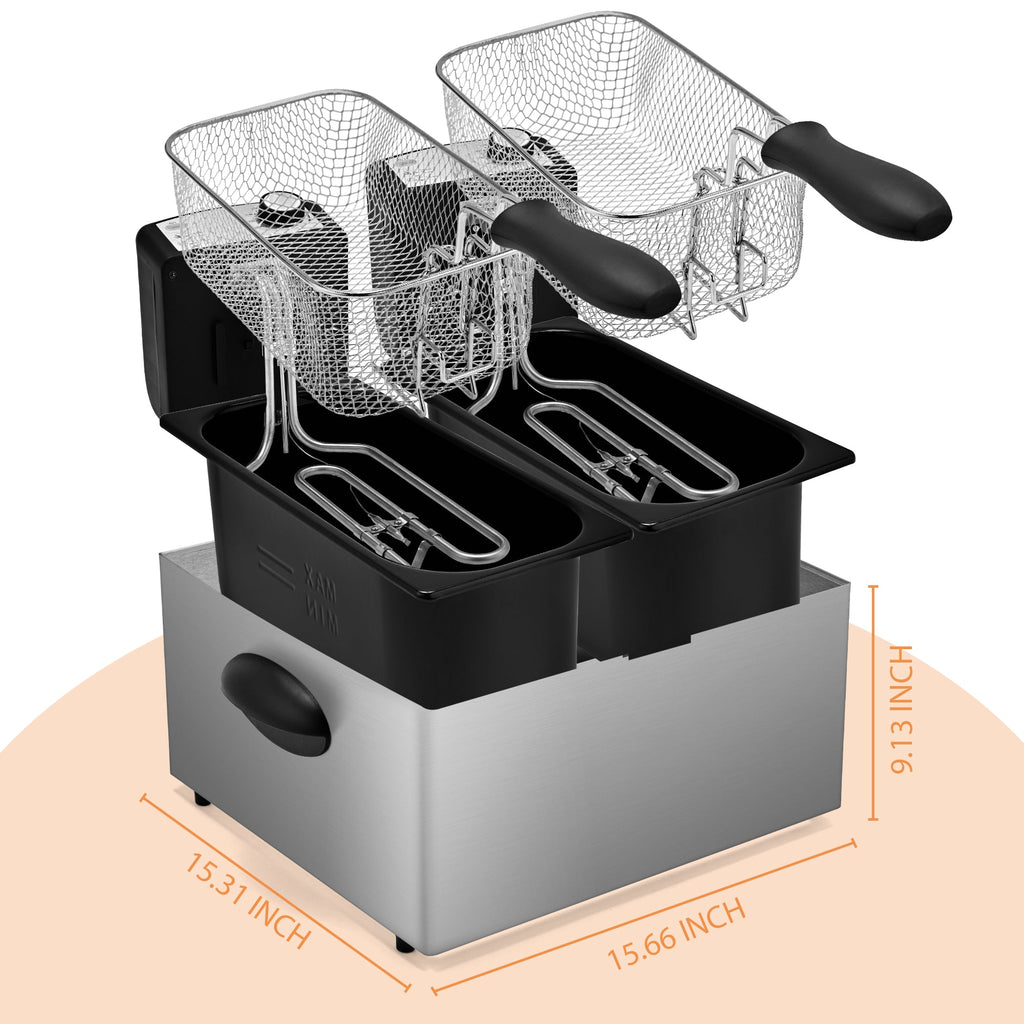 SUSTEAS Large Electric Deep Fryer for large parties or family dinners
