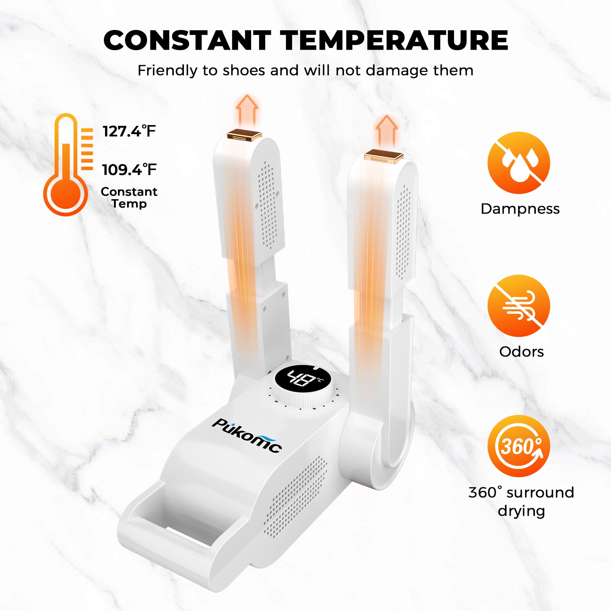 SUSTEAS Foldable & Telescoping Shoe Dryer