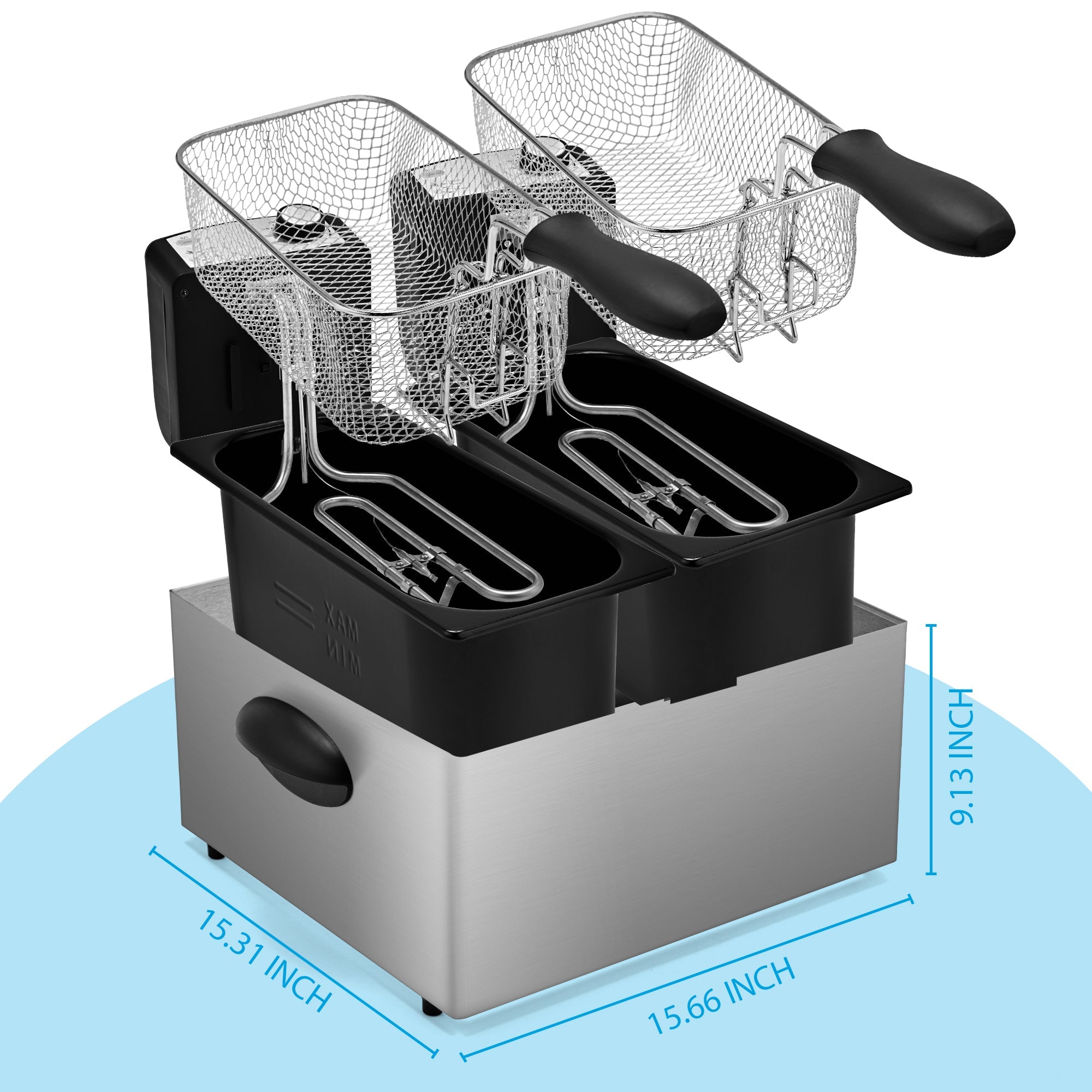 SUSTEAS Large Electric Deep Fryer for large parties or family dinners
