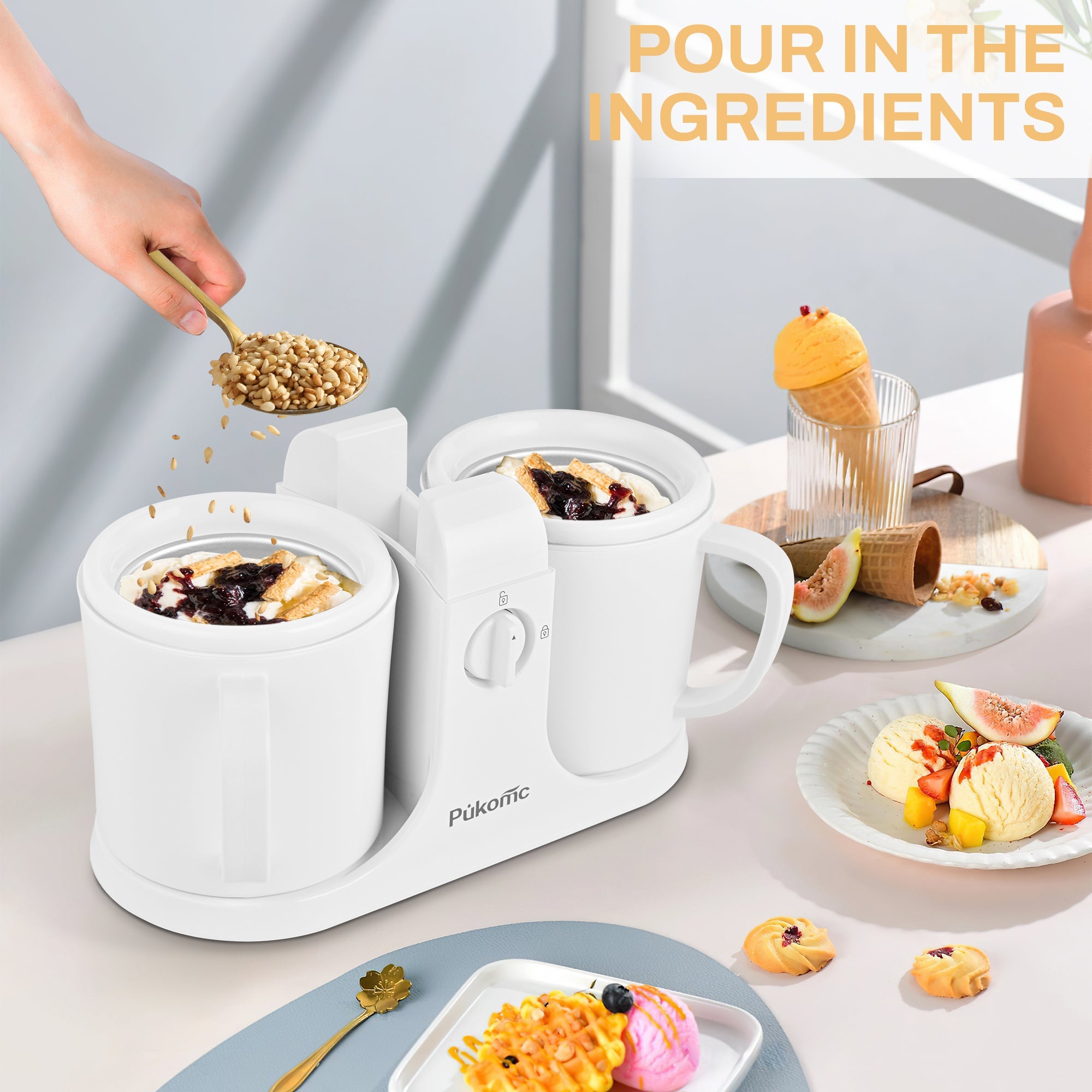 SUSTEAS Ice Cream Maker Machine