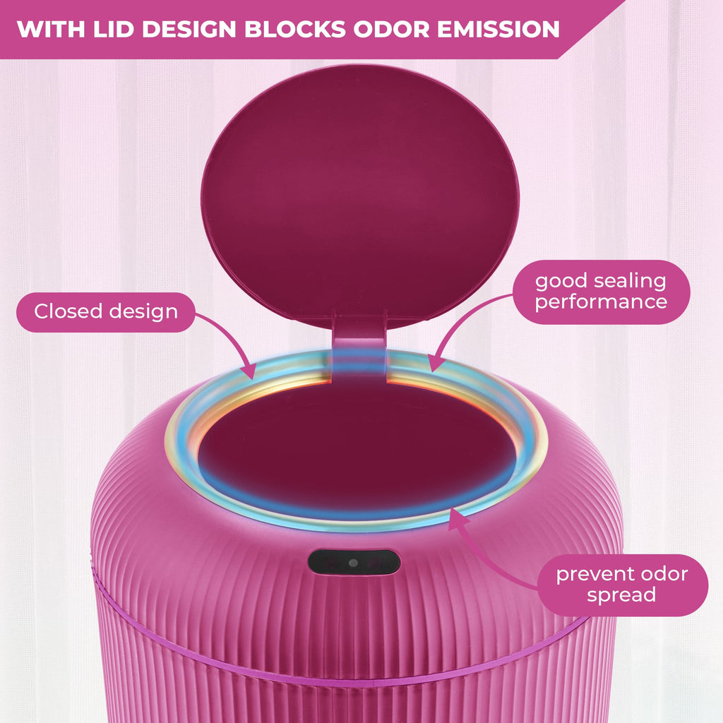 SUSTEAS Smart Sensor Trash Can for Small Kitchen and Bathroom, 10 Liters Capacity