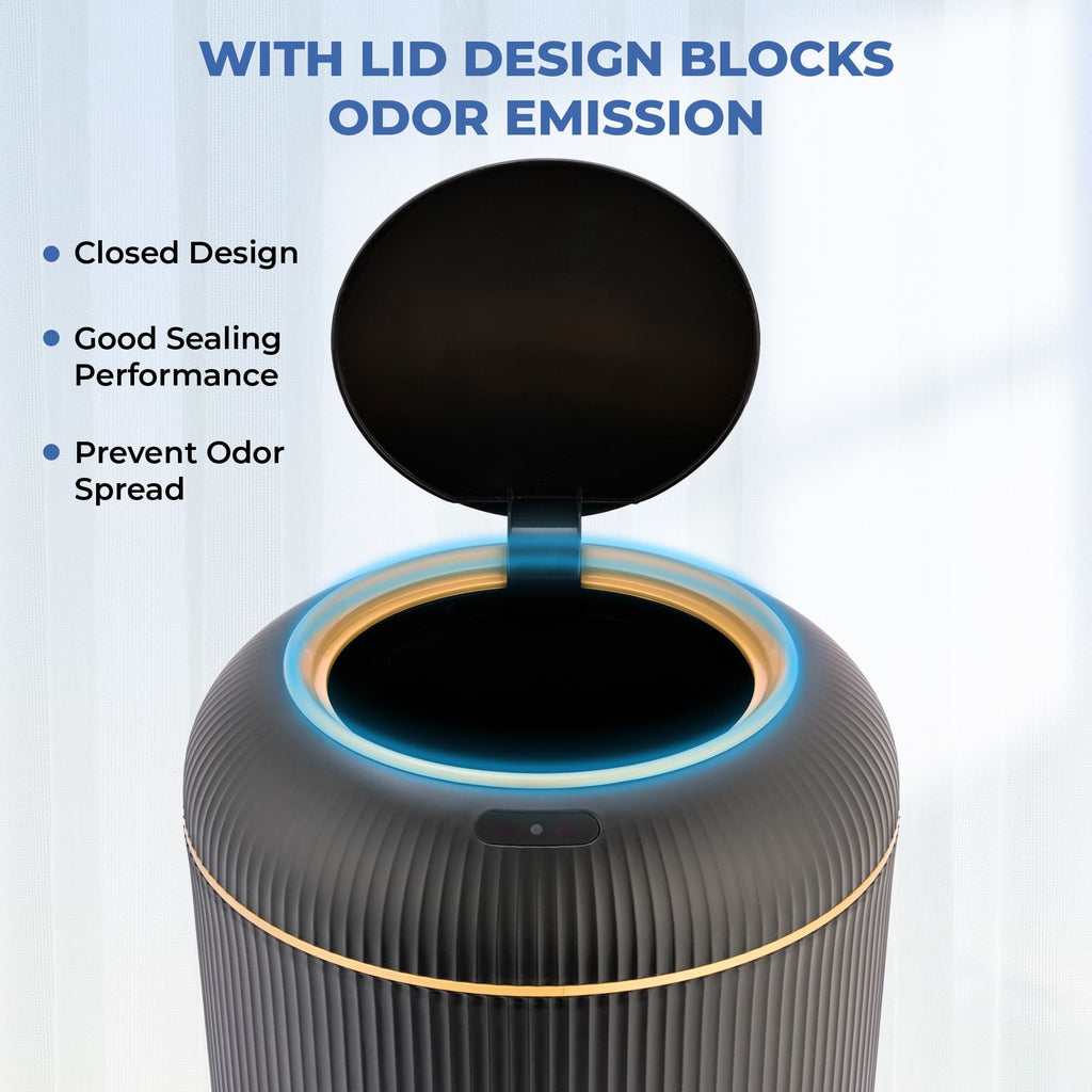 SUSTEAS Smart Sensor Trash Can for Small Kitchen and Bathroom, 10 Liters Capacity