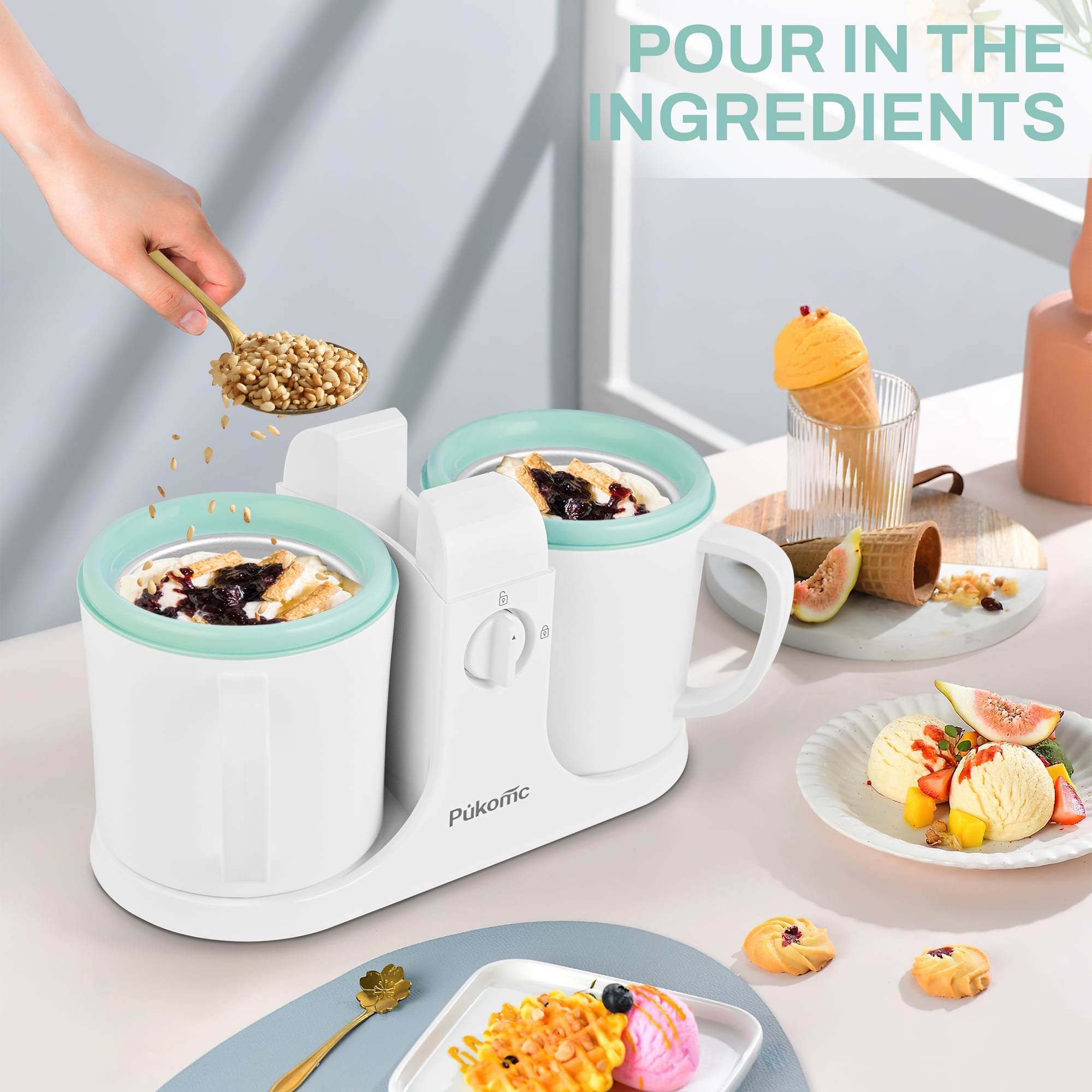 SUSTEAS Ice Cream Maker Machine