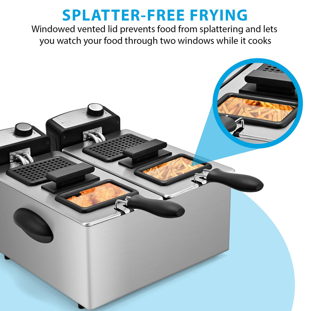 SUSTEAS Large Electric Deep Fryer for large parties or family dinners