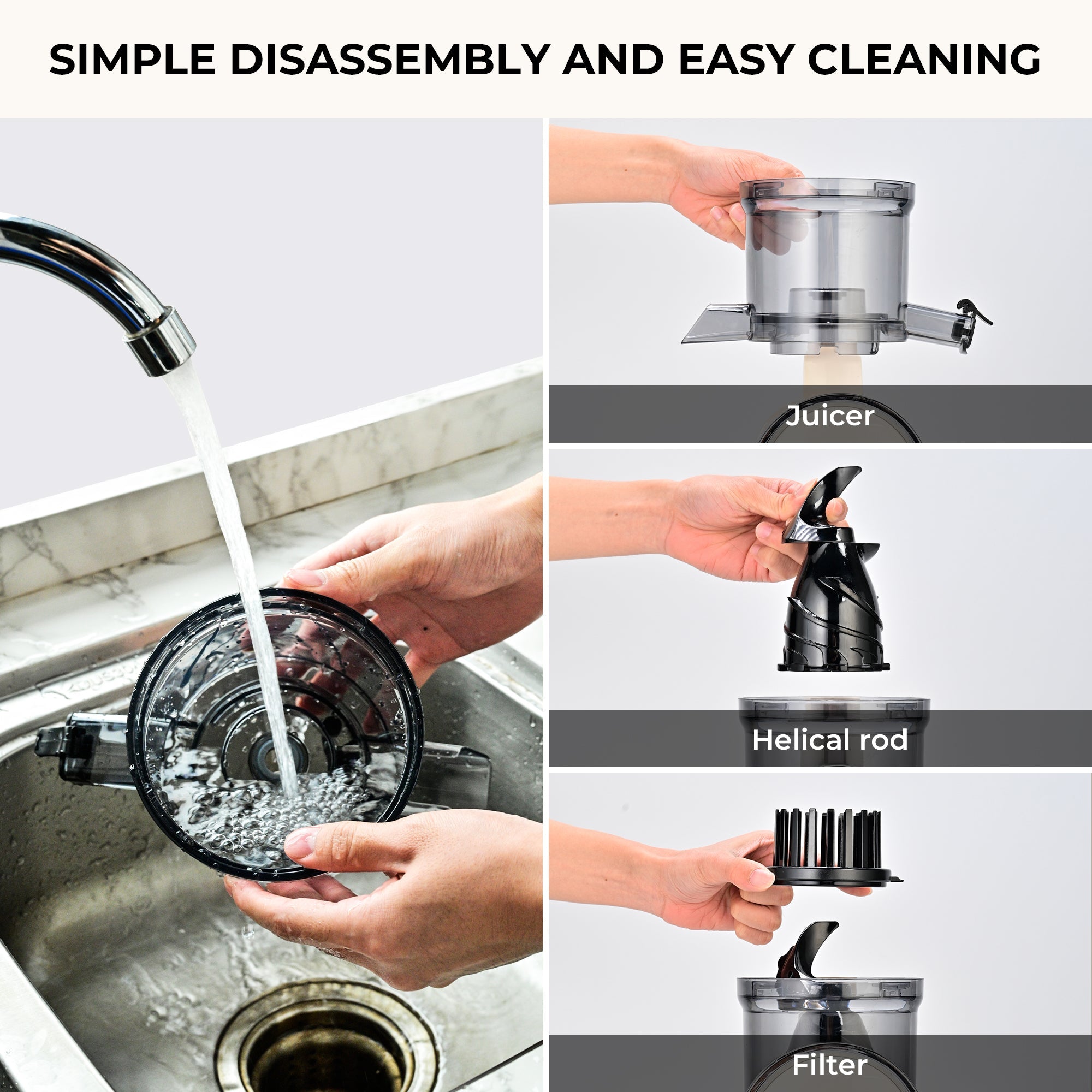 SUSTEAS Affordable Juicer for home use, White