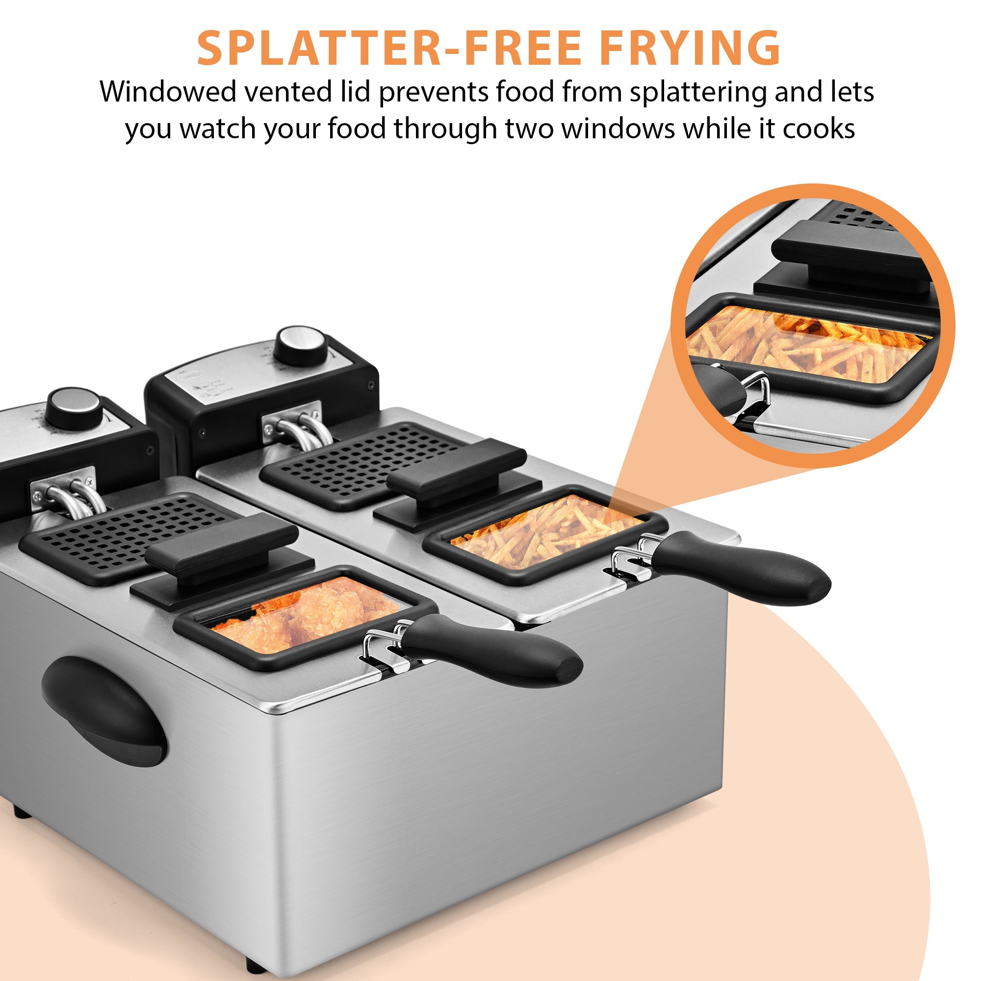 SUSTEAS Large Electric Deep Fryer for large parties or family dinners
