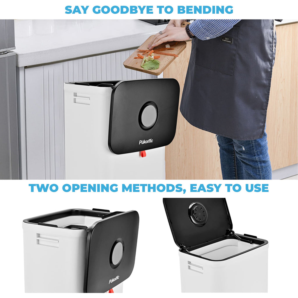 SUSTEAS Telescopic Kitchen Trash Can for Kitchen
