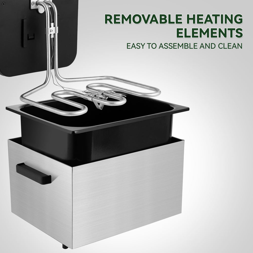 SUSTEAS Electric Fryer Machine for Home, Small Fryer for Kitchen