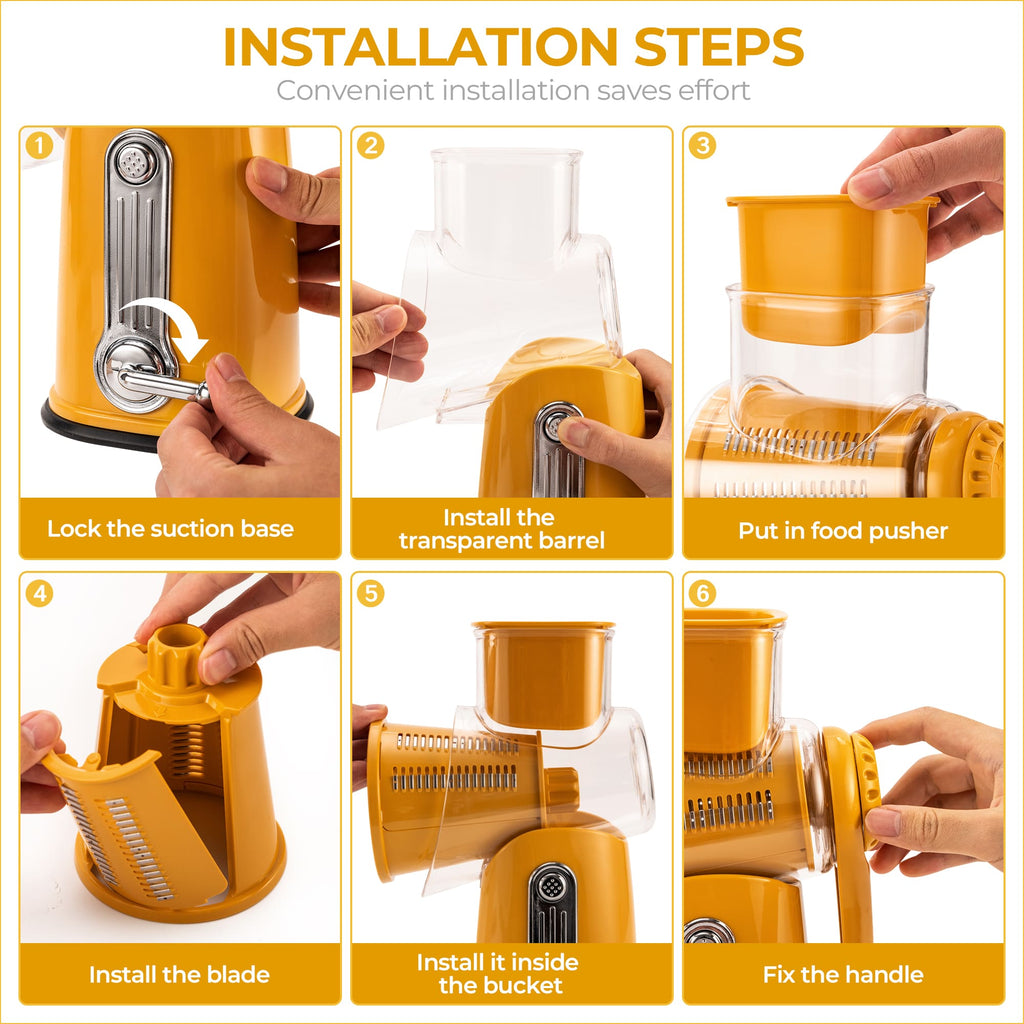 SUSTEAS Vegetable Slicer and Grater for Kitchen
