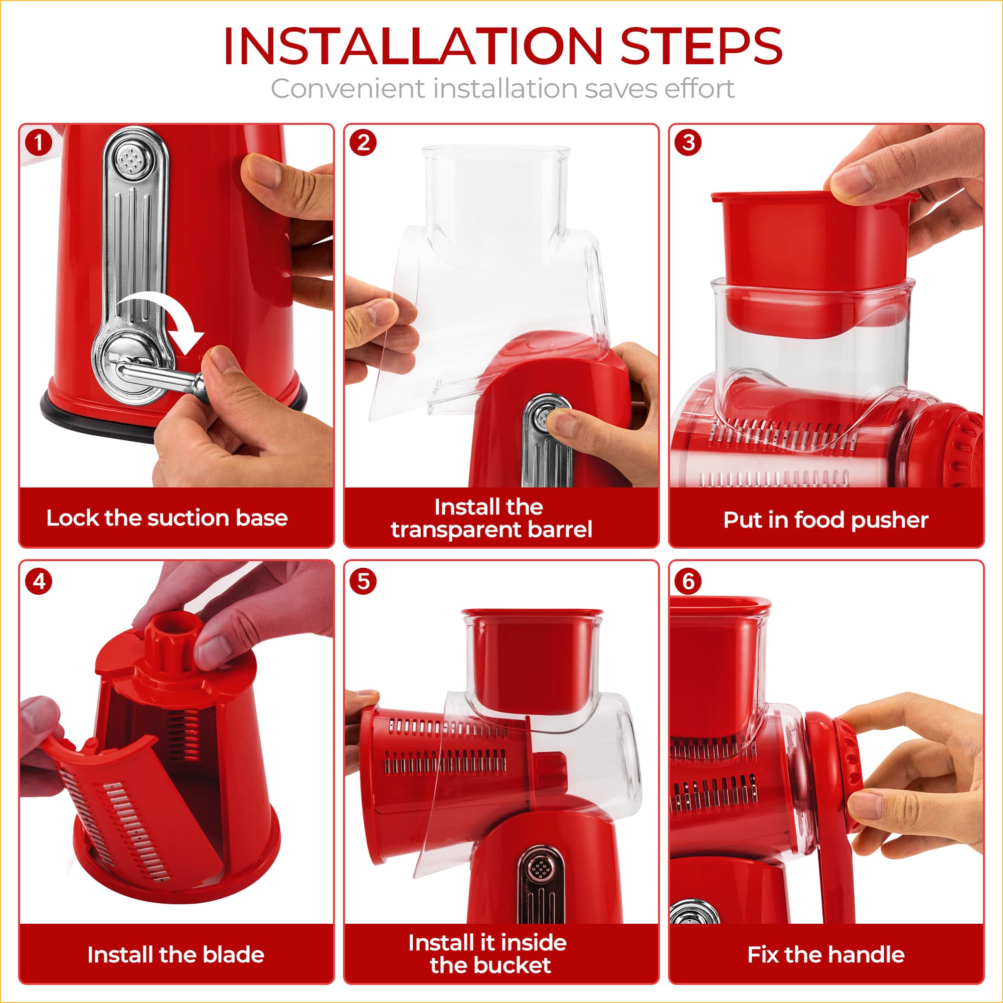 SUSTEAS Vegetable Slicer and Grater for Kitchen