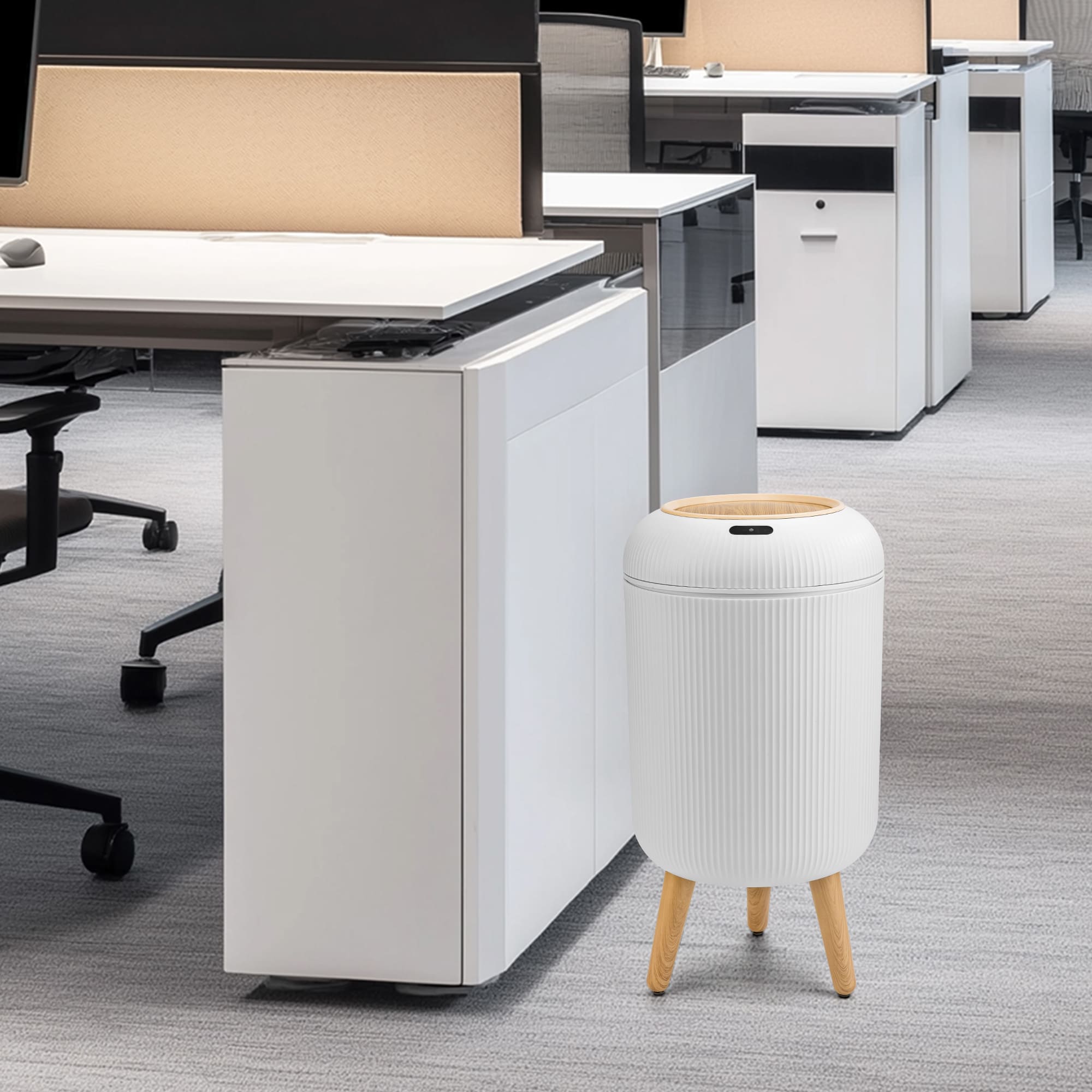 SUSTEAS Smart Sensor Trash Can for Small Kitchen and Bathroom, 10 Liters Capacity