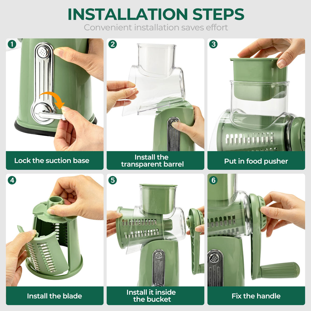 SUSTEAS Vegetable Slicer and Grater for Kitchen