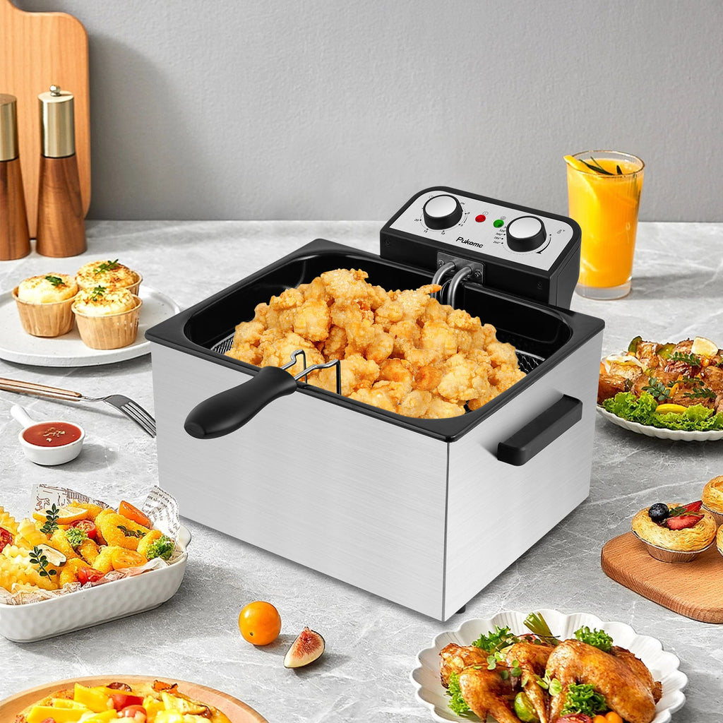 SUSTEAS Electric Fryer Machine for Home, Small Fryer for Kitchen