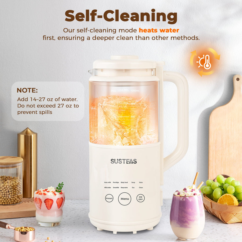SUSTEAS Nut Milk Machine Maker, Beige Color