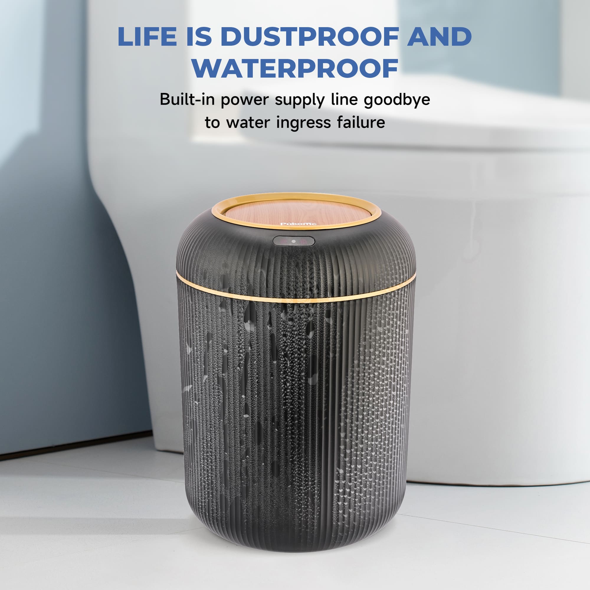 SUSTEAS Smart Sensor Trash Can for Small Kitchen and Bathroom, 10 Liters Capacity