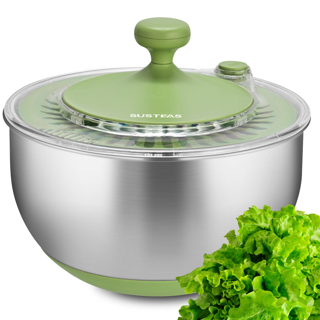 SUSTEAS Salad Spinner, 4.25Qt with 5 Blade Slicer