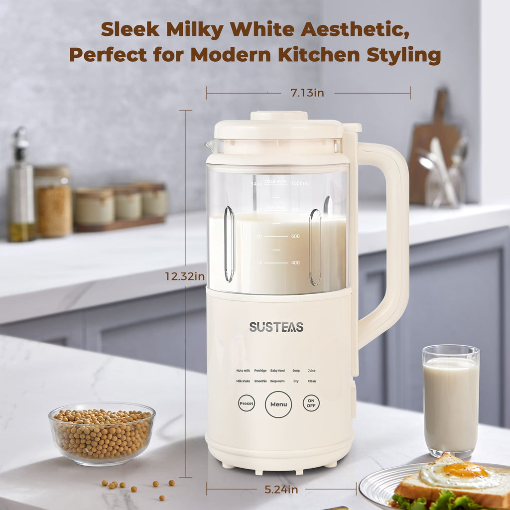 SUSTEAS Nut Milk Machine Maker, Beige Color