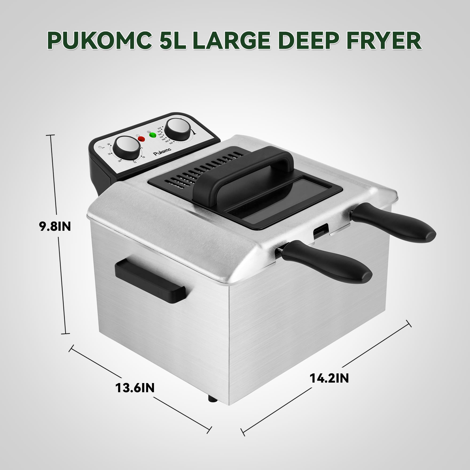 SUSTEAS Electric Fryer Machine for Home, Small Fryer for Kitchen