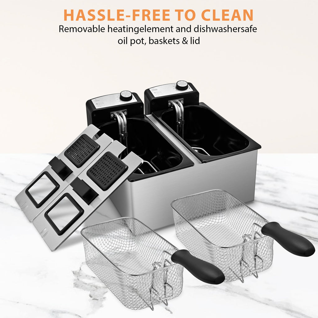 SUSTEAS Large Electric Deep Fryer for large parties or family dinners