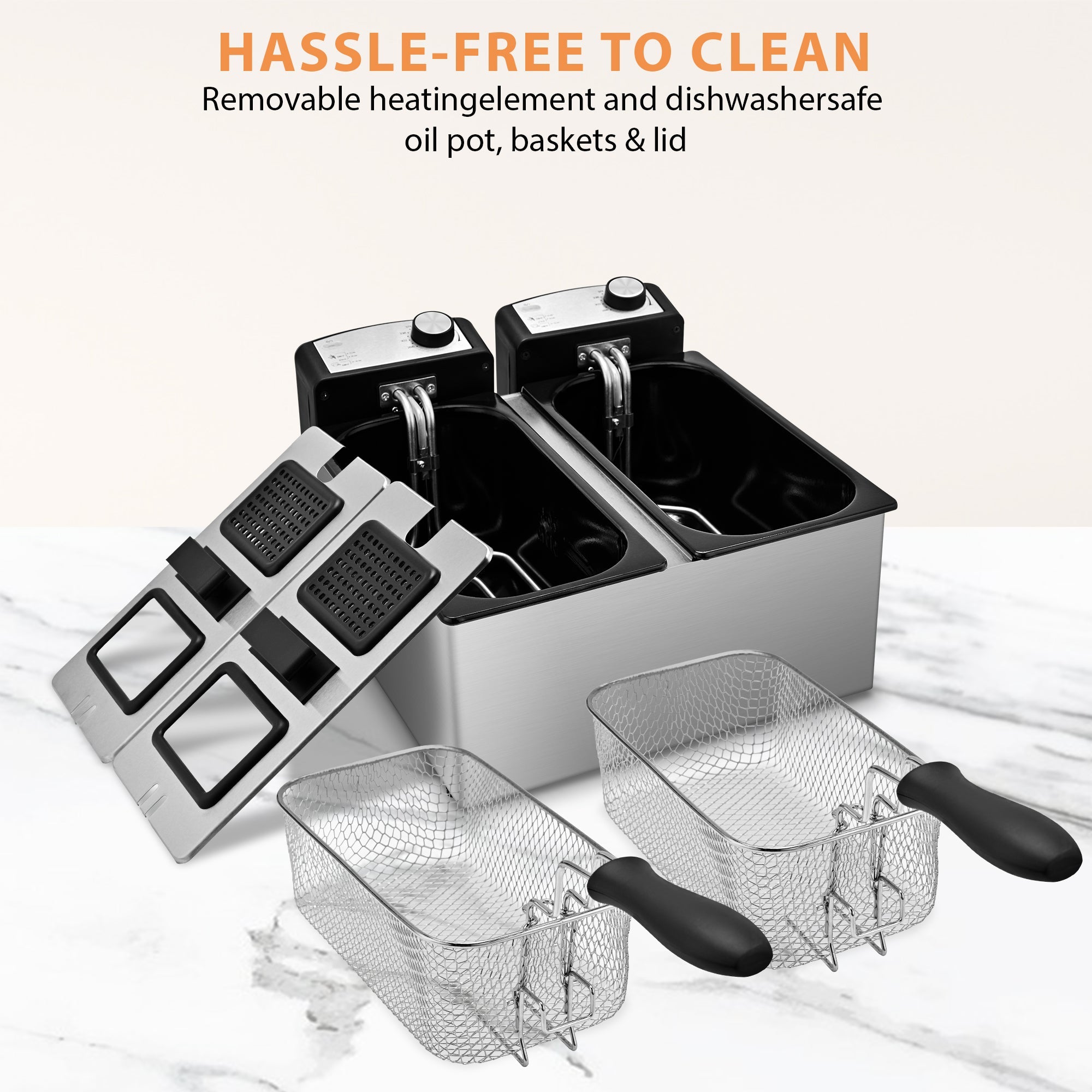 SUSTEAS Large Electric Deep Fryer for large parties or family dinners