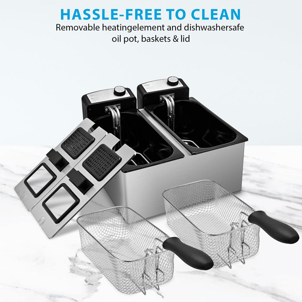 SUSTEAS Large Electric Deep Fryer for large parties or family dinners