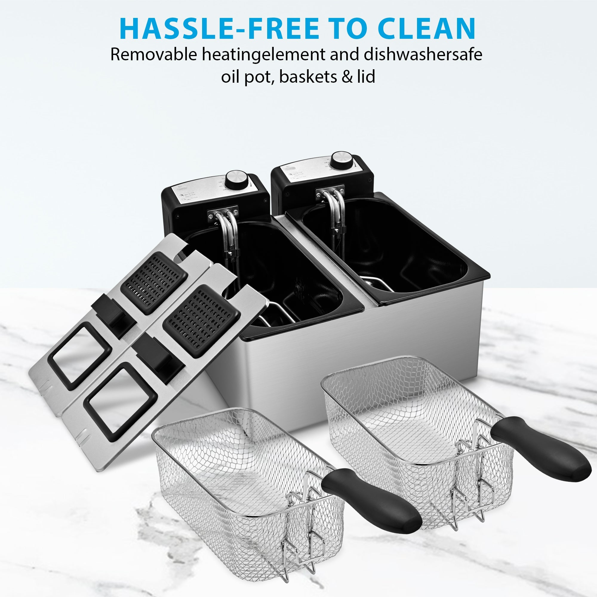 SUSTEAS Large Electric Deep Fryer for large parties or family dinners