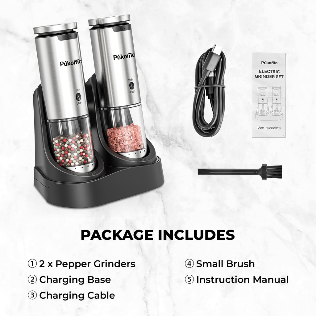 SUSTEAS Electric Salt and Pepper Grinder