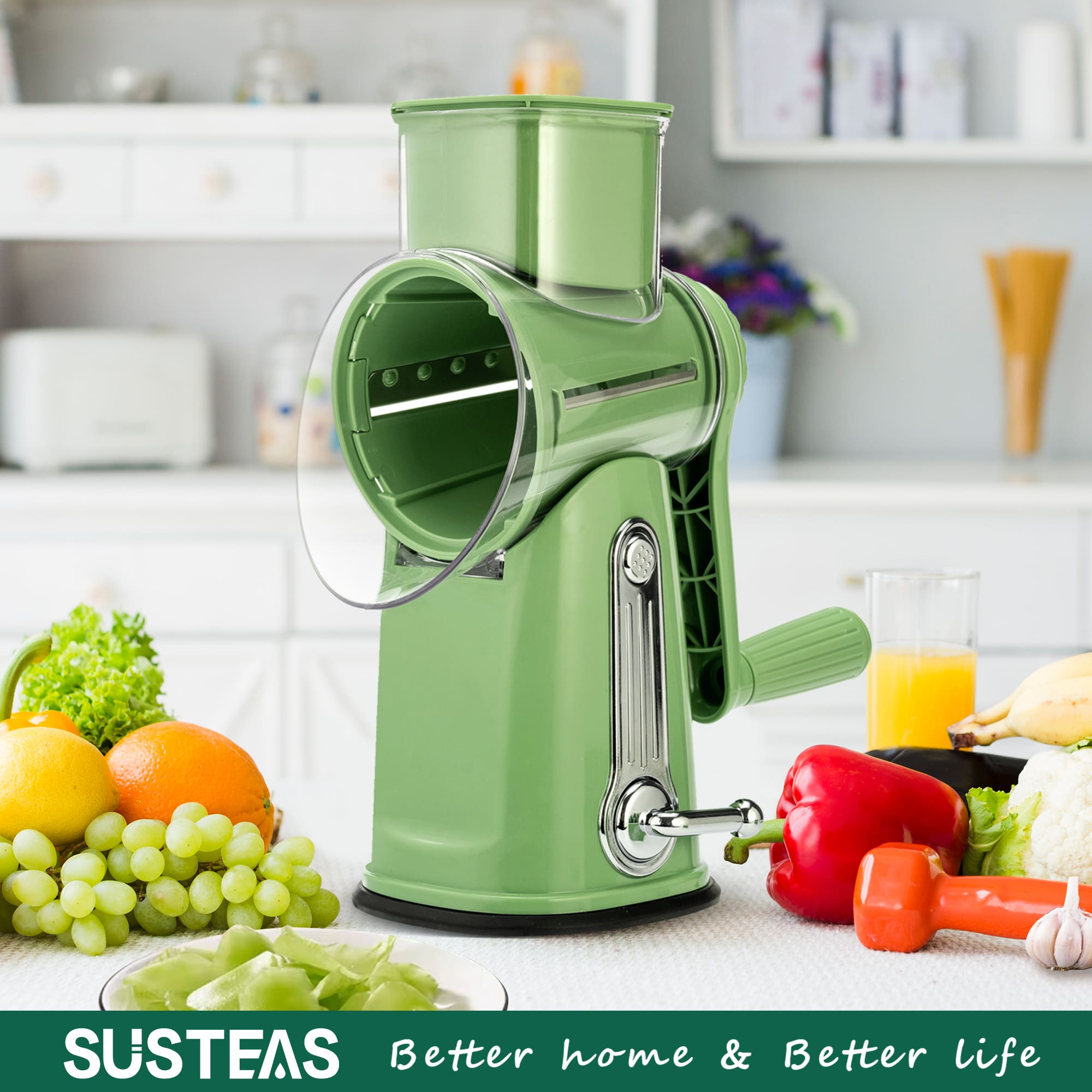 SUSTEAS Vegetable Slicer and Grater for Kitchen