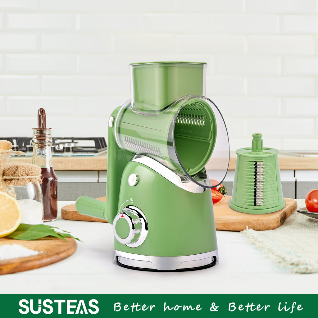 SUSTEAS New Rotary Cheese Grater & Vegetable Shredder