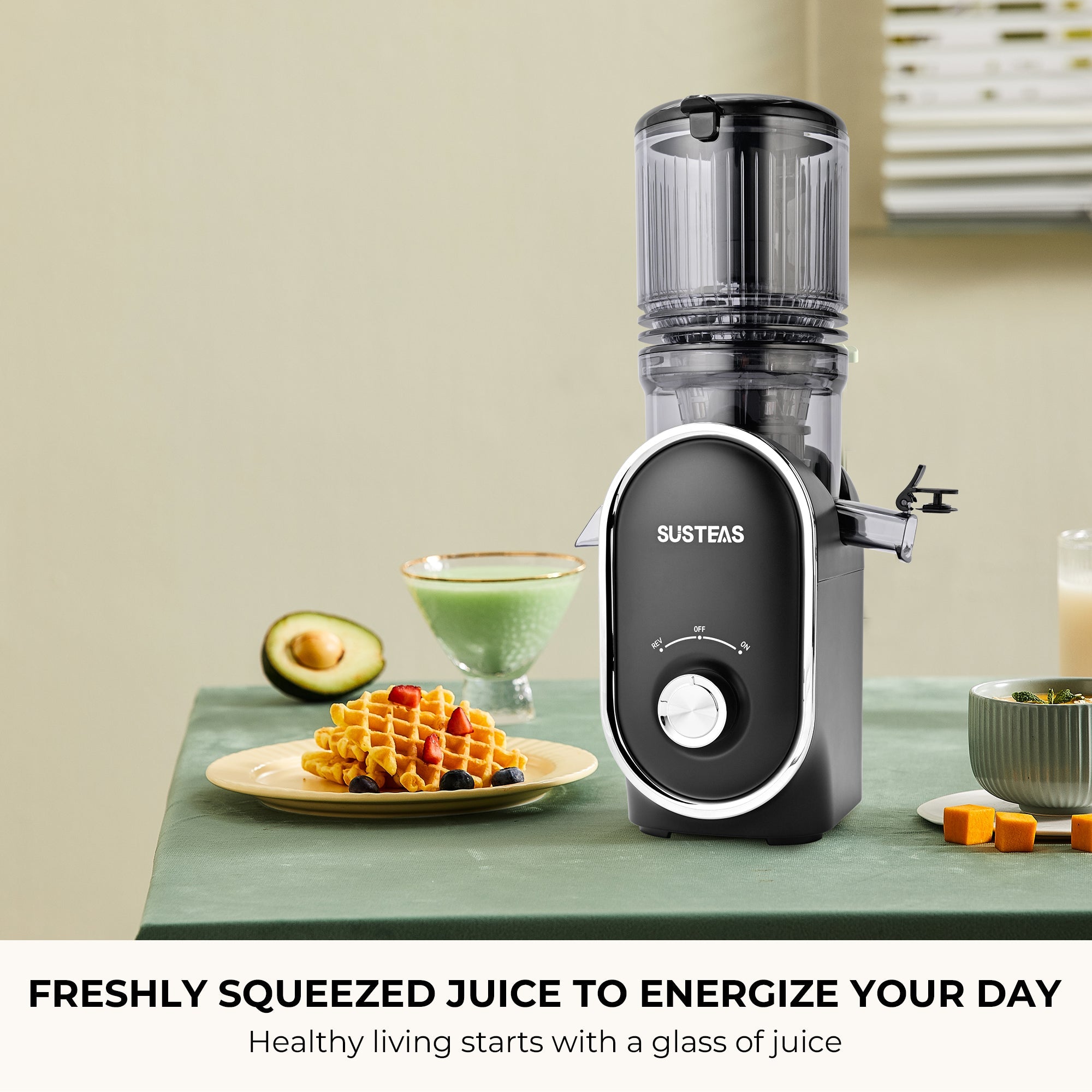 SUSTEAS Vegetable and Fruit Juicer Machine for Home Use, Best Juicer for Smoothies