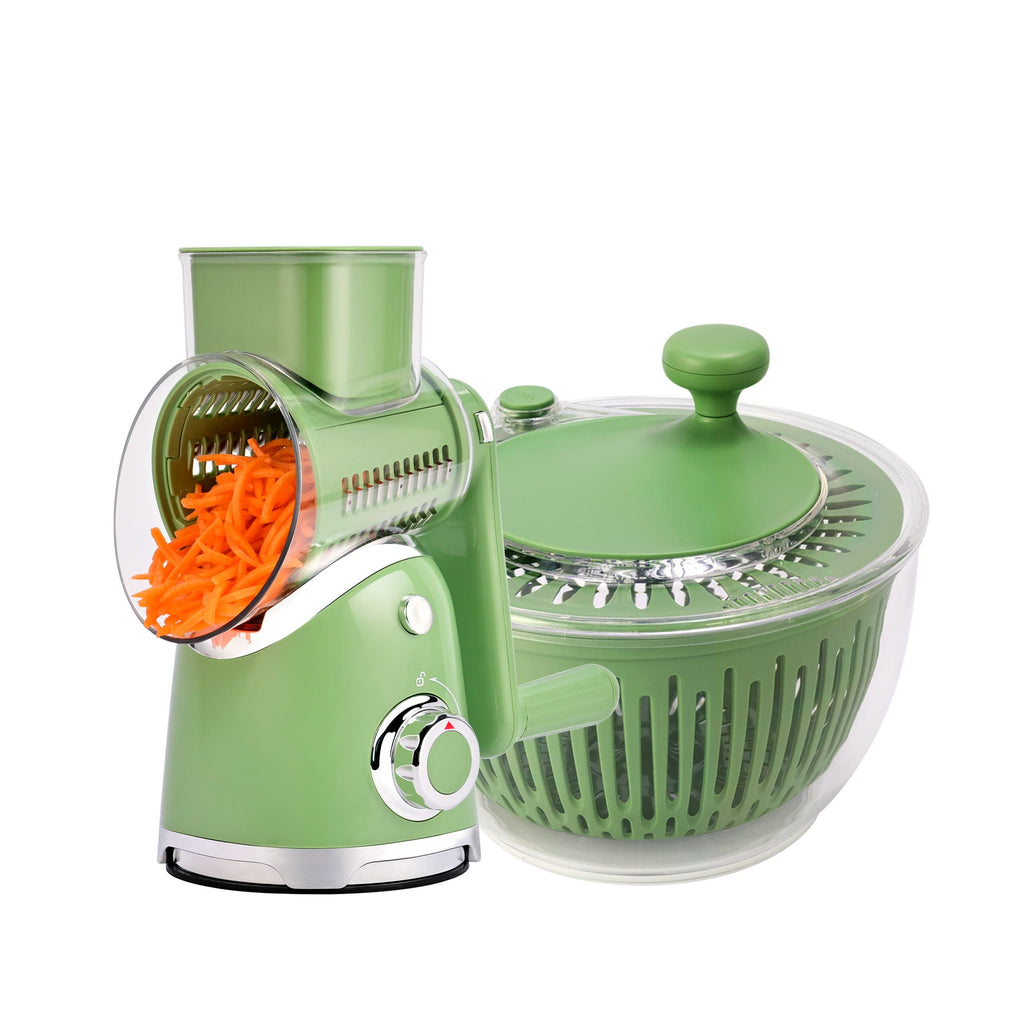 Kitchen Salad Series Essentials: Grater Machine and Salad Spinner for home