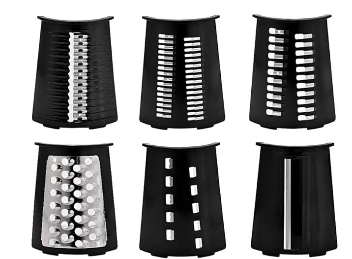 SUSTEAS New Rotary Food Cheese Grater Accessories 6 Blades and 1 Blade Storage Box