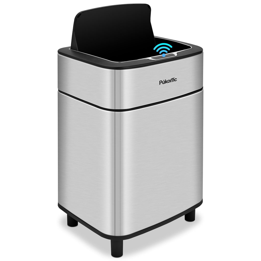 SUSTEAS Stainless Steel Motion Sensor Trash Can for Home and Outdoor, 10 Liters Capacity